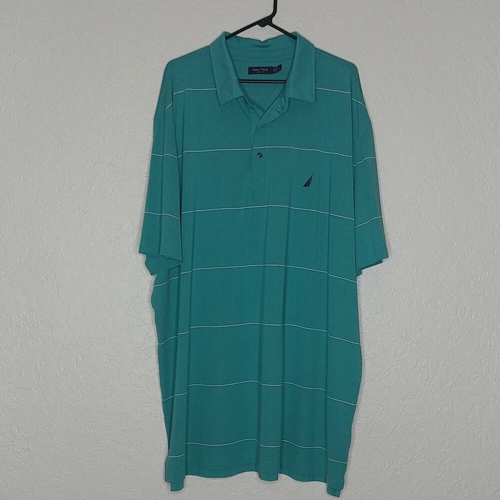 Nautica Striped Short Sleeve Polo Shirt Size 3XL (CL)
